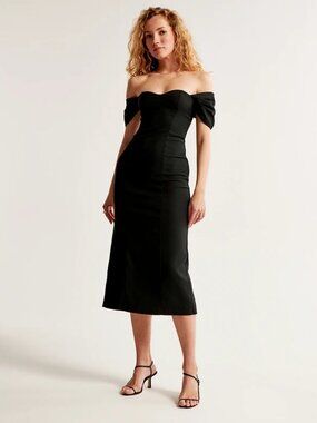 NWT Abercrombie and Fitch Clean Off The Shoulder Dress